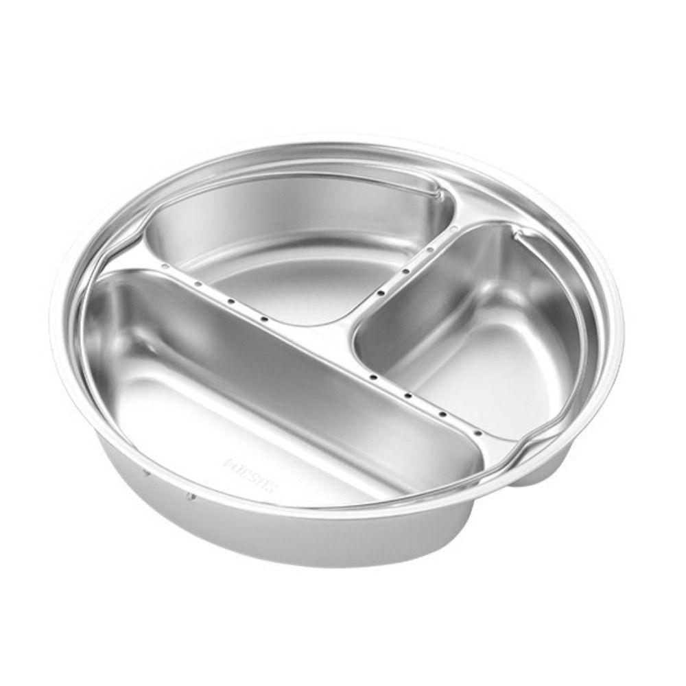 Anti-Scald Divided Food Steamer Tray Efficient Heat-resistant 304 Stainless Steel Steaming Basket Multifunctional Space Saving