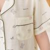 2026 Women's Luxury Double-Layer Cotton Linen Pajamas, Short Sleeve, Long Pants, Versatile for Home or Outdoor Wear, Sweet & High-End.