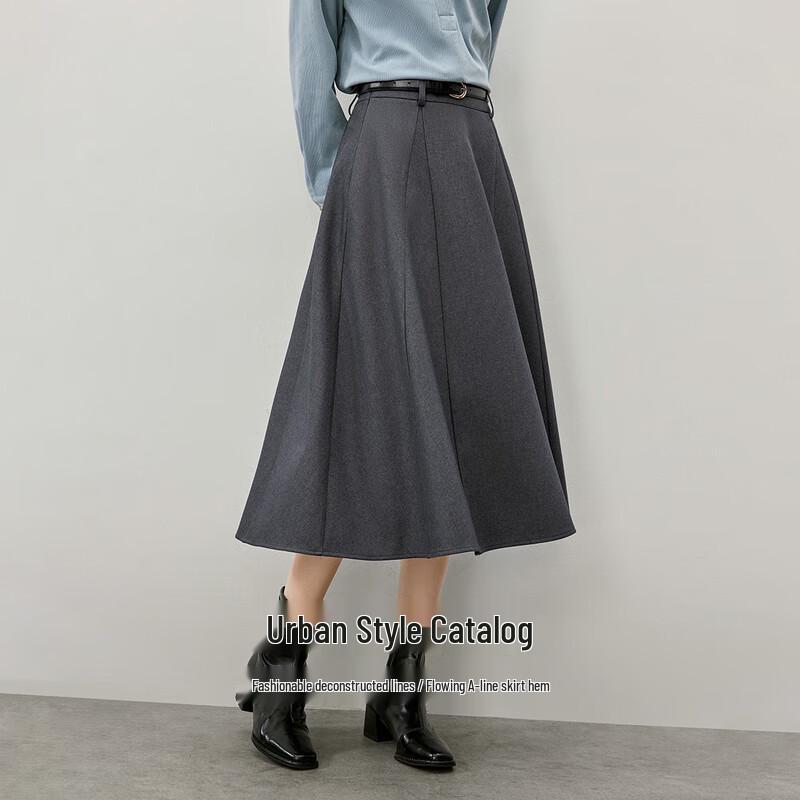 Elegant A-Line Midi Skirt for Women