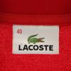 Lacoste Made In Japan Short Sleeve Polo One Piece 40 Red Kanoko Fabric Women Used