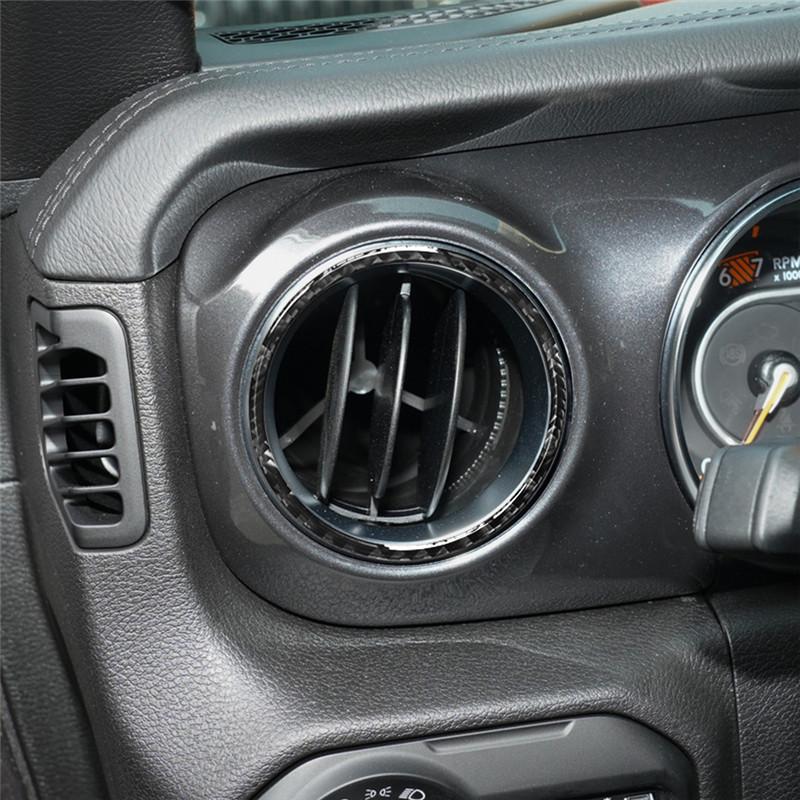 For Jeep Wrangler JL 2018-2023 Gladiator 2020-2023 Car Interior Button Panel Decoration Protection Carbon Fiber Sticker