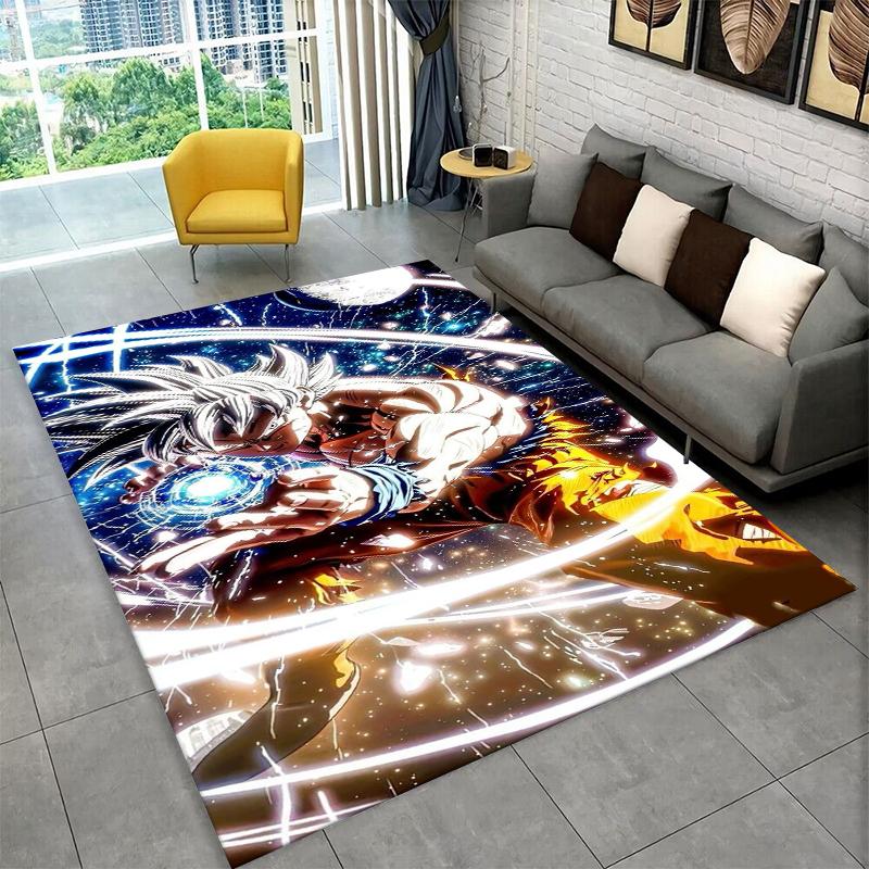 Cartoon D-Dragon Ball Anime Game Carpet Rug for Playroom Bedroom Living Room Sofa Home Decor,kid Area Rug Non-slip Floor Mat