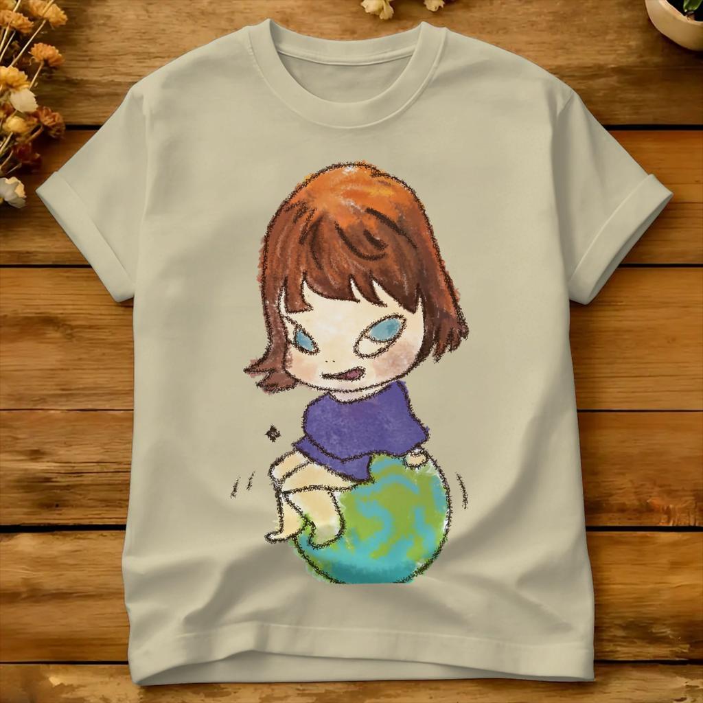 Unisex Unisex Tshirt Yoshitomo Nara Fashion Tshirts Hip Hop Summer Tee Shirt Streetwear Pure Cotton Tops Birthday Gift