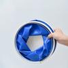 Foldable Collapsible Water Bucket with Metal Handle Water Sprinkling Bucket  Car Wash Cleaning Tool