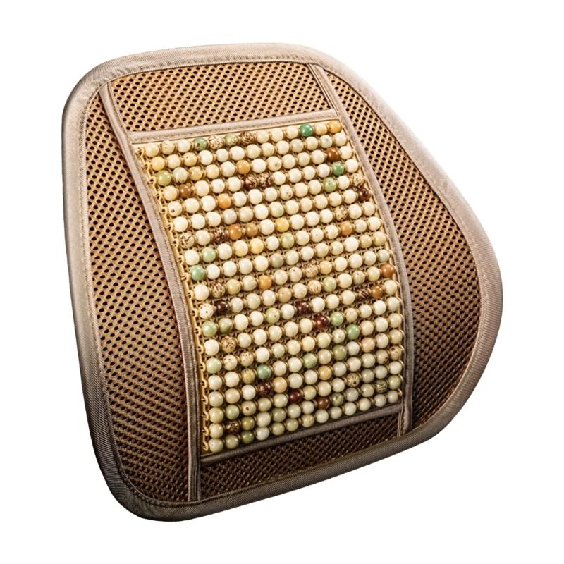 Wood Beads Ventilated Seat Cover Pad Massage Lumbar Relieve Fatigue Enhances Comfort Suitable For Various Vehicle Models
