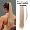 Straight Ponytail Extension 26inch Pony Tail Natural Long Ponytails Wrap Around Synthetic Hairpieces for Women Girl