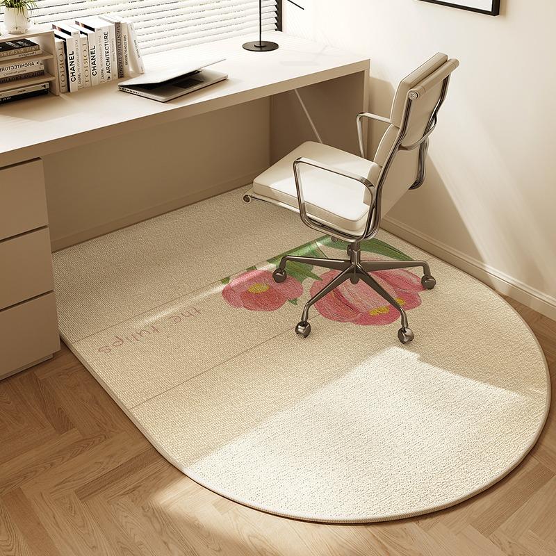 VIKAMA Chair Floor Mat Arched Bedroom Vanity Rug Modern Home Decor Study Playroom Swivel Chair Mute Rug Office Desk Floor Mat