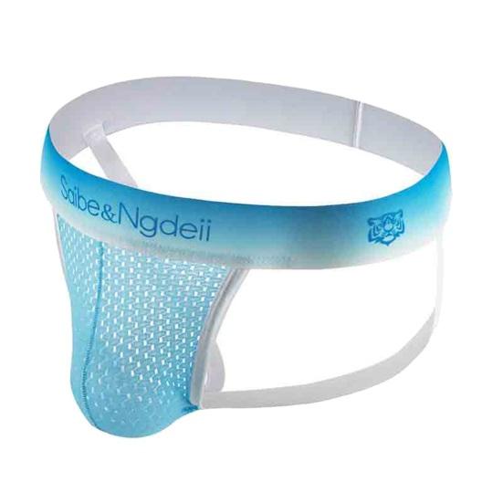 Heren String Middelhoge Taille Zachte Stof Ademend Mesh Voorkant Ergonomische Pasvorm Slipjes Kleurverloop Ontwerp Ondergoed Dagelijkse Slijtage
