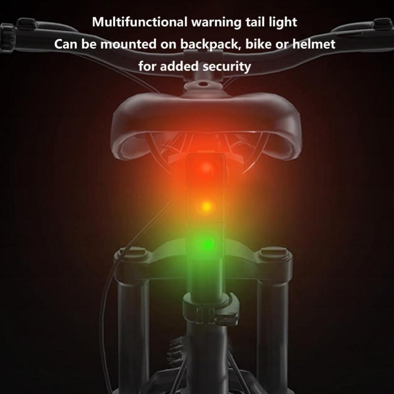 Bicycle Light Warning Red Green Light Flashing Night Riding USB Decoration Charging Tail Light