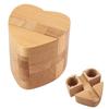 Heart Shaped Luban Lock Secret Box To Hide Stuff Wooden Brain Teaser Puzzles for Adults Kids IQ Logic Test Surprise Gifts
