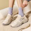ANTA Starry Sea Chunky Sneakers Women's Low top Fish Belly White, Plain Mist Gray, Magic Carpet Gray 922538839-8