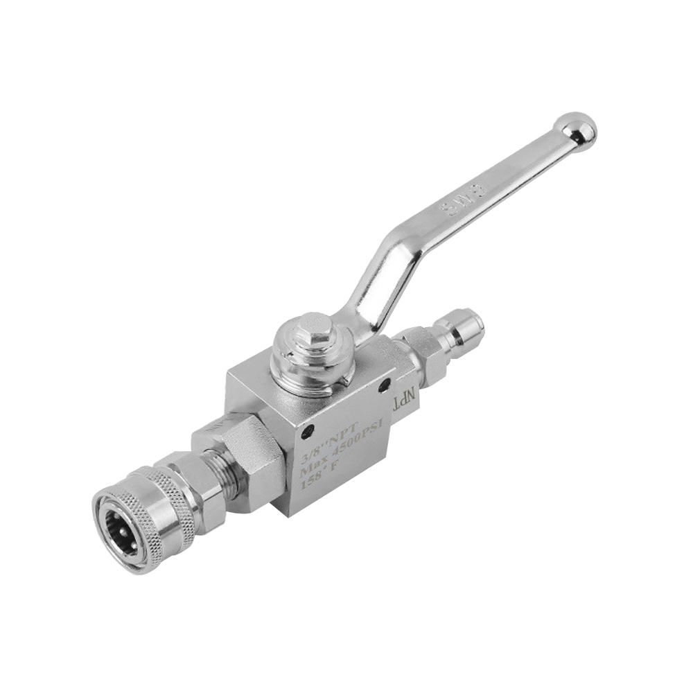 

Комплект шаровых клапанов высокого давления 4500 PSI для шланга мойки высокого давления 3/8” быстроразъемный адаптер для мойки автомобиля