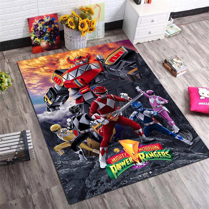 Power Rangers Rug, Suitable for Living Room, Bedroom, Game Room, Computer Room and Home Décor.