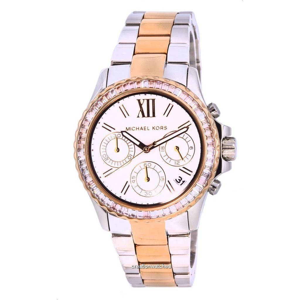 

Майкл Корс Эверест Хронограф Белый Циферблат Кварцевые MK7214 Женские часы
