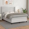 VidaXL Divan Bed with Mattress White 140x200cm Faux Leather - Model 3132502