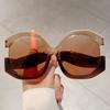 KAMMPT Oversized Round Sunglasses Women Vintage Multi Color Sun Glasses Fashion Brand Design UV Protection Outdoor Vacation