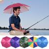 Head-Mounted Umbrella Hat Fishing Sunshade Headwear Umbrella Foldable UV Protection with Elastic Band for Kids Adult Outdoor Use