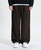 LEMAIN SECOND Single-Pleat Wide Corduroy Elastic Pants [Brown]