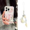 Elegant Shells Pearls Pendant Strap Chic Marine Inspired Keychain Pendant Phone Strap Charm for Purses and Handbags