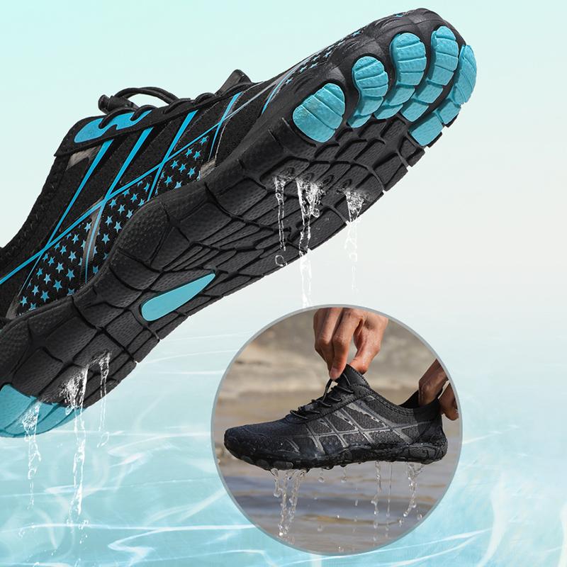 Beach Aqua Water Shoes Womens Mens Quick-Dry Barefoot Shoes Multi-functional Yoga Shoes Breathable Five-Finger Trekking Shoes
