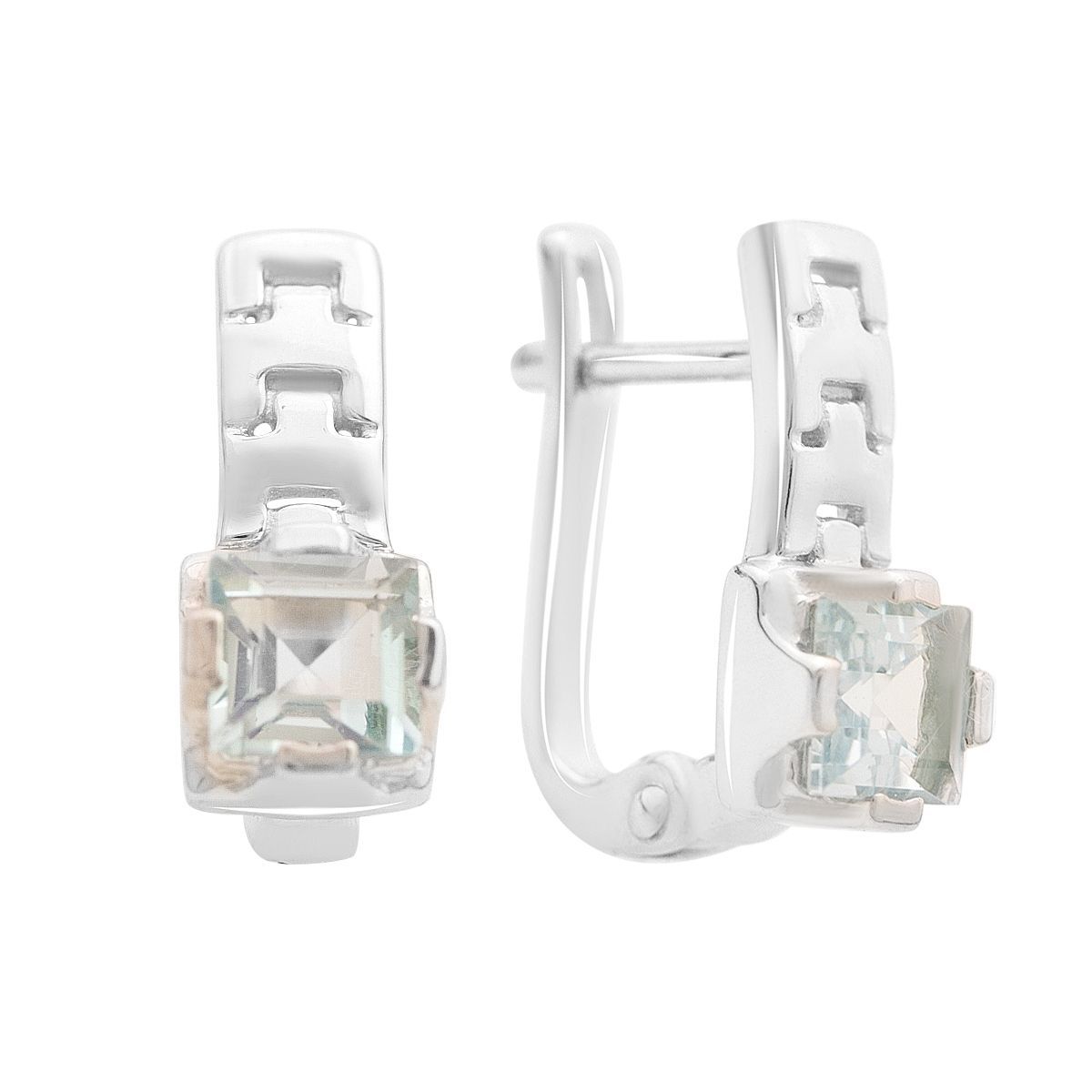 

Срібні сережки з натуральним топазом 1.708ct (2166122) небо синє світло кольору