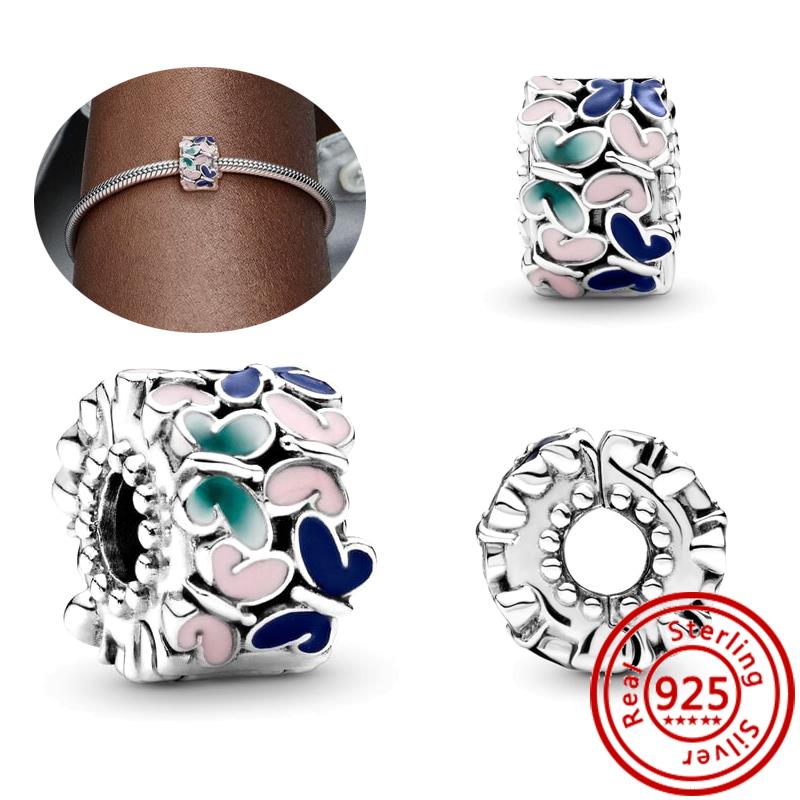 925 copper Bee Caterpillar Butterfly Dragonfly Ladybug Four Leaf Clover Lucky Charm Beads Fit Pantaro Bracelet Fine Zircon Gift