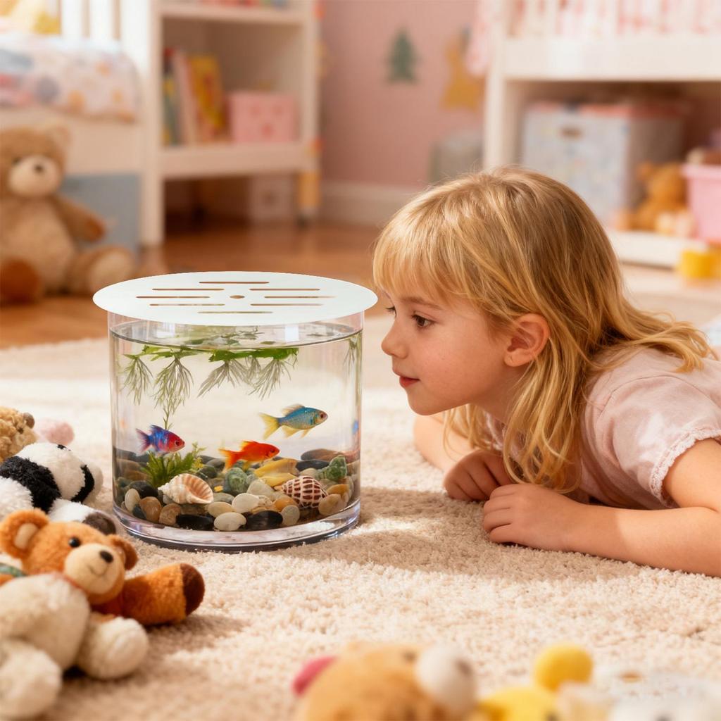 Aquarium Anti Jumping Lid With Hole Clear Acrylic Reptiles Tank Canopy Fish Turtles Aquarium Top Cover For Turtles Reptiles