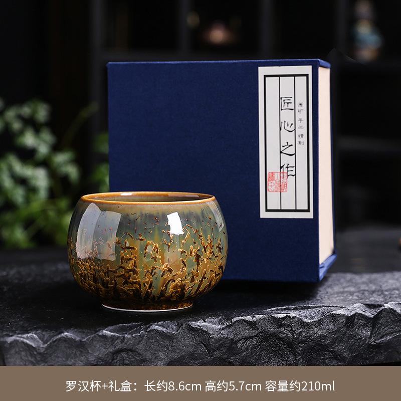Ceramic Teacup Large Crystal Glaze Gongfu Tea Cup Personal Use Only Luxury Tea Mug For Home Office Desk Collection Gift