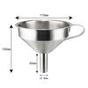 Stainless Steel Funnel Kitchen Oil Liquid Funnel Metal Funnel with Detachable Filter Wide Mouth Funnel for Canning Kitchen Tools