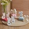 Standing Heart Bunny Candle Mold 7 Hole Bunny Cake Mold  Home Table Ornament
