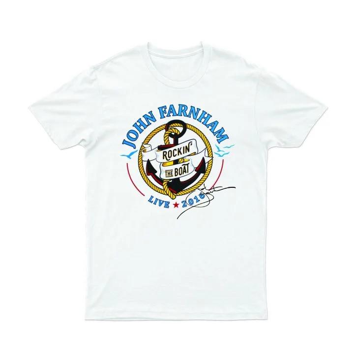 Retro John Farnham Live Tour 2016 Shirt Classic White Unisex S-5XL E2345 XXXXL