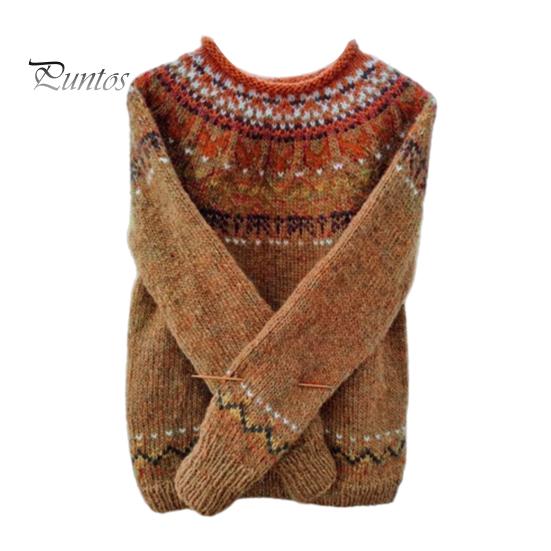 

Женский свитер с круглым вырезом и длинным рукавом, вязаный крючком пуловер, свитер с геометрическим узором, цветной трикотажный топ L