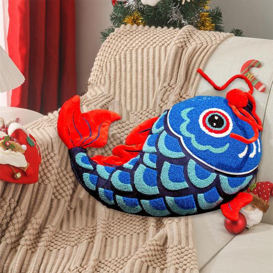 Chinese Dancing Lion Pillow Thick Soft Hand Cushion Warmer Chinese New Year