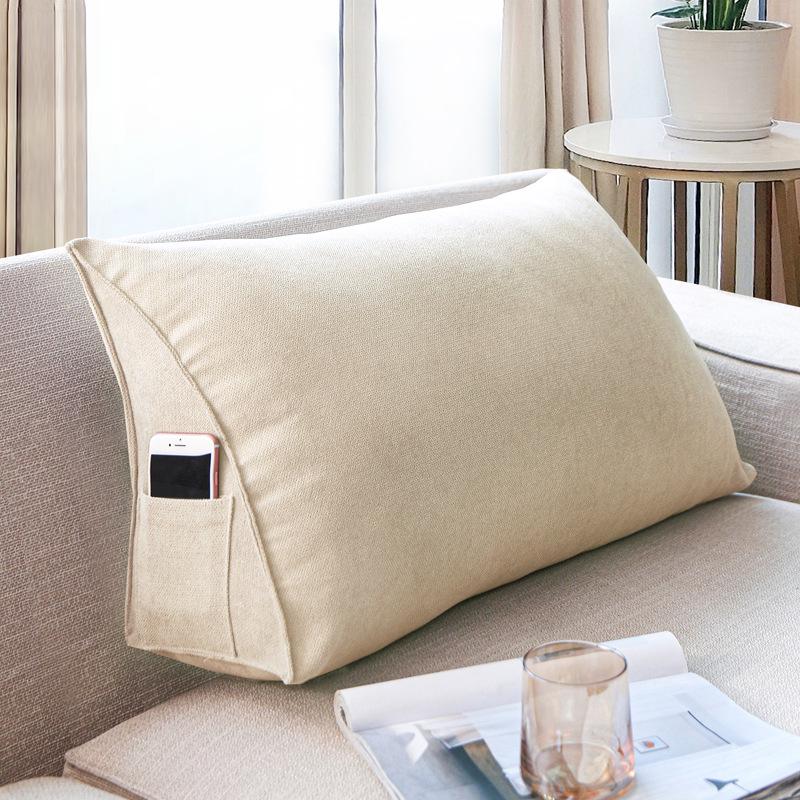 

Triangle Sofa Cushion - Large Backrest Headboard Pad for Living Room, Bedroom, Bed, or Bay Window. Perfect Waist Support Pillow. 60*35*20cm