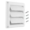 White Plastic Air Vent Grille With Screen For Outdoor Wall HVAC Ducts Easy Install Paintable Louver Cover 4 5 6 Inch
