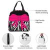 Hot Pink Zebra And Leopard Animal Print Stripes Insulated Lunch Bag for Women Office Thermal Food Box Tote Lunch Boxes Container