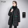 Tachi Women's Color-Block Stand-Collar Down Jacket