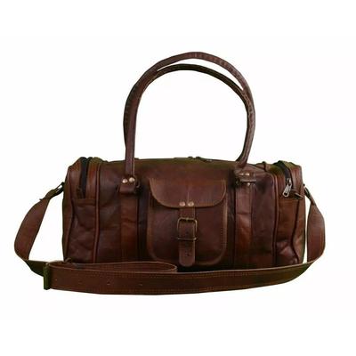 Bagaglio Vintage in Pelle Borsa da Viaggio Duffle Weekend Palestra Sportiva Nuova Fatta a Mano da Uomo-
