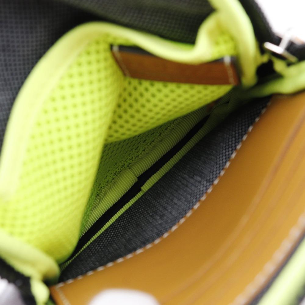 LOEWE Loewe Nature Pouch Neck pouch phone pouch gray/yellow canvas mens Used