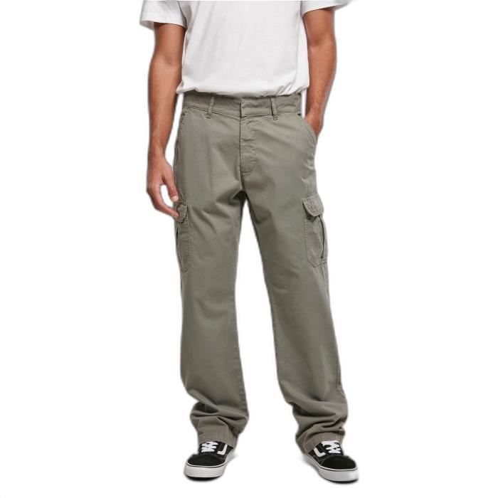 Pantalon cargo Urban Classics Straight Leg - gris foncé - 38