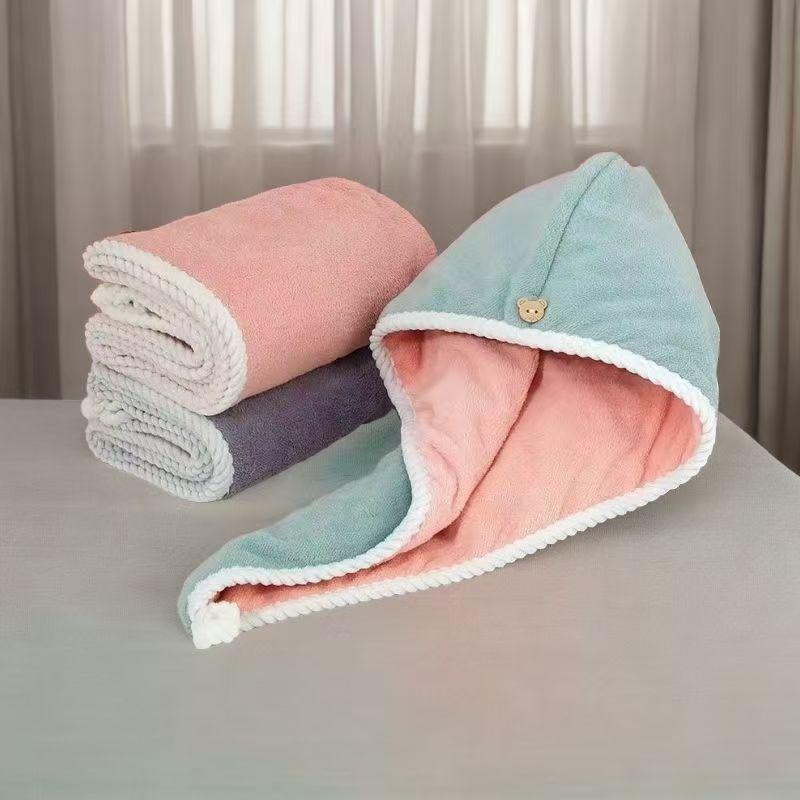 Ultra Absorbent Quick Dry Double Layer Hair Wrap Towel for Women