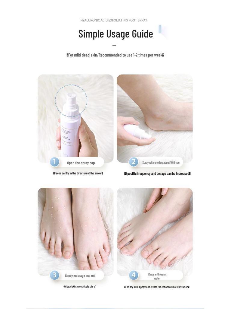 Oilyoung Foot Exfoliating Spray: Callus and Dead Skin Remover for Soft, Moisturized Feet