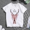Fashion Breathable Tshirt for Boys  Girls with Cute Animal Print And round Neck ParentChild Matching Personality Clothing