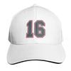Navy Grey Red Sports Number Sixteen Baseball Cap Luxury Cap Unisex Hat Fashion Beach Unique Hats Sun Hats For Women Unisexs