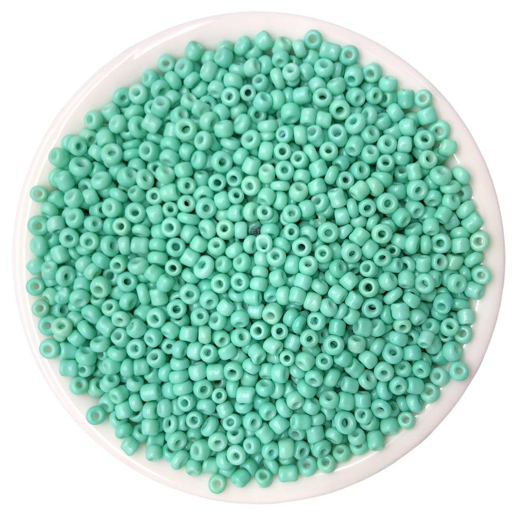 Solid Color 2/3/4mm Glass Seed Beads, Silver Lined, Dyed AB Cream, Round for Handmade Beading & Bracelets.