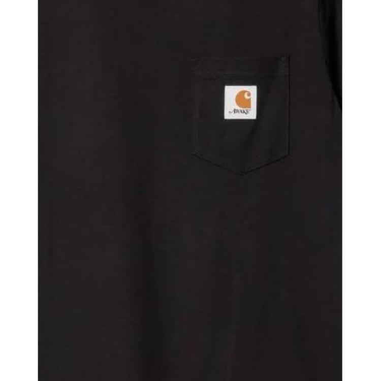 Carhartt WIP X Awake NY Collaboration SS23 Pocket Logo Printed Short Sleeve T-Shirt Unisex T-Shirt I031349-07Q-XX