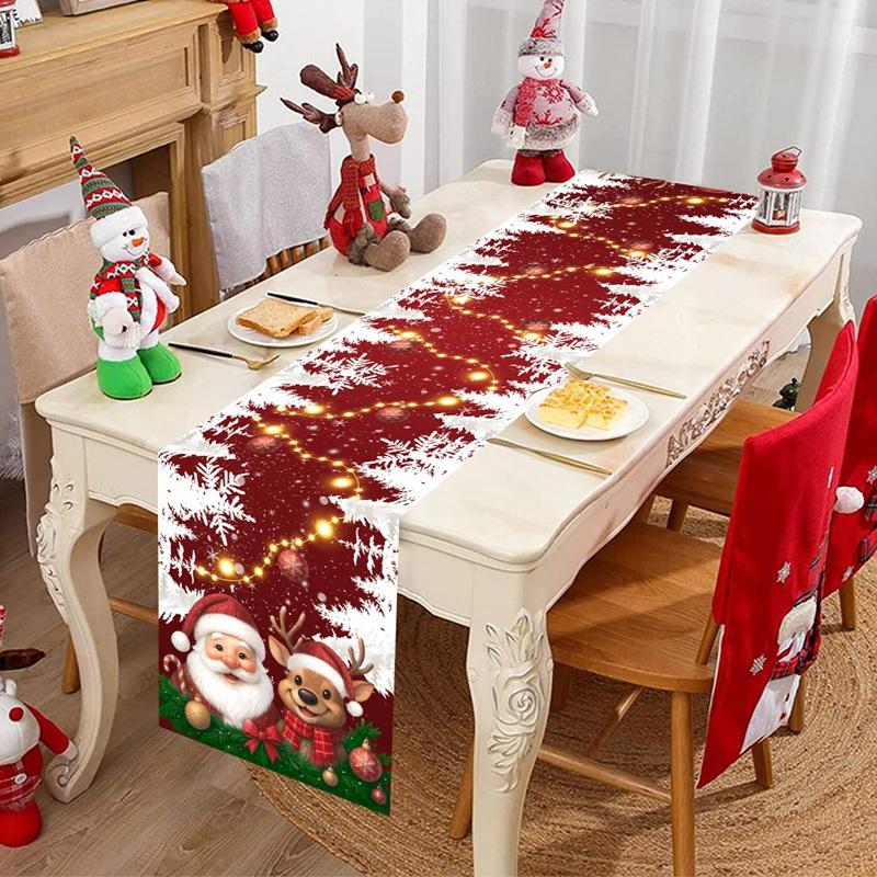 

Christmas Gnome Table Runner Merry Christmas Decorations for Home 2026 Xmas Party Decor Navidad Natal Noel Gifts New Year 2026 35*180cm