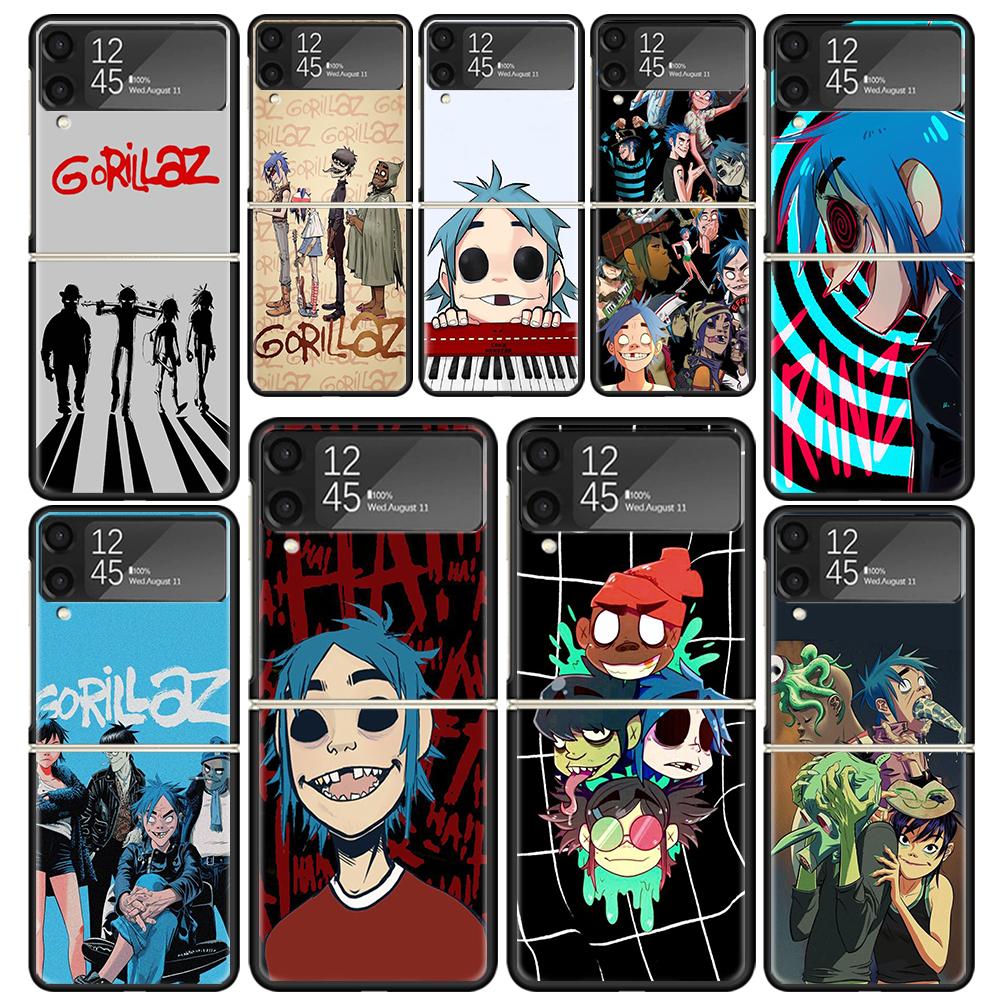 Gorillaz Anime Clear Phone Case For Samsung Z Flip 7 6 5 4 3 Galaxy ZFlip7 ZFlip6 ZFlip5 ZFlip4 ZFlip3 5G Print Cover Z Flip 5 4