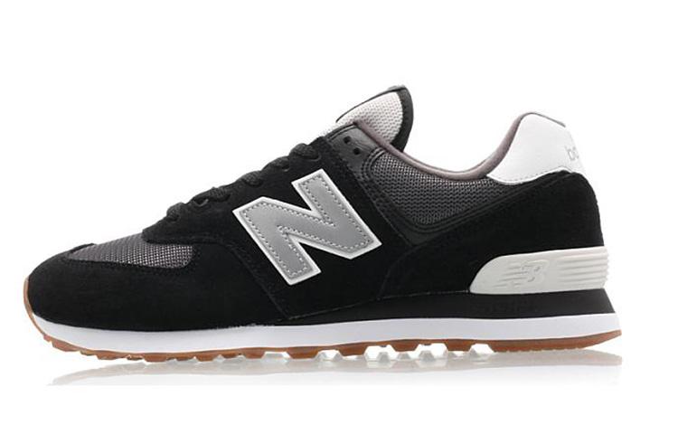 New Balance 574 Серия Ретро Беговые Кроссовки Черные ML574SPT 36