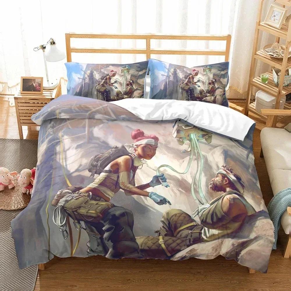Game Duvet Cover APEX Pillowcase Legends Printed Bed Set Pillowcase Bedding Set Bed Linen Sheet Quilt Cover Full Queen King Size